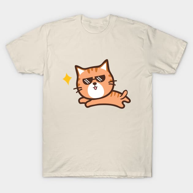 Cute cartoon cat T-Shirt by icepop